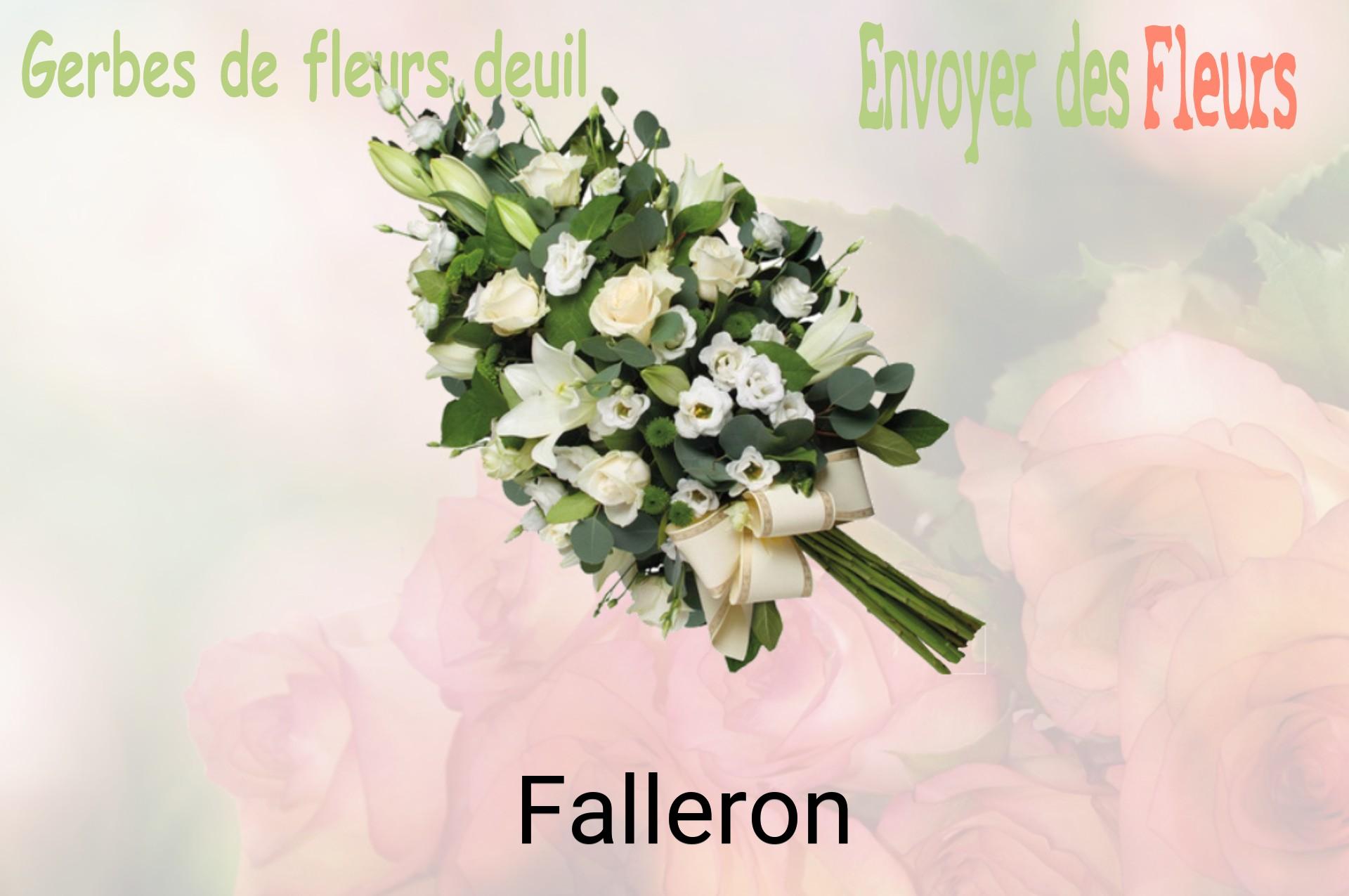 Gerbe de fleurs de deuil livrée à Falleron